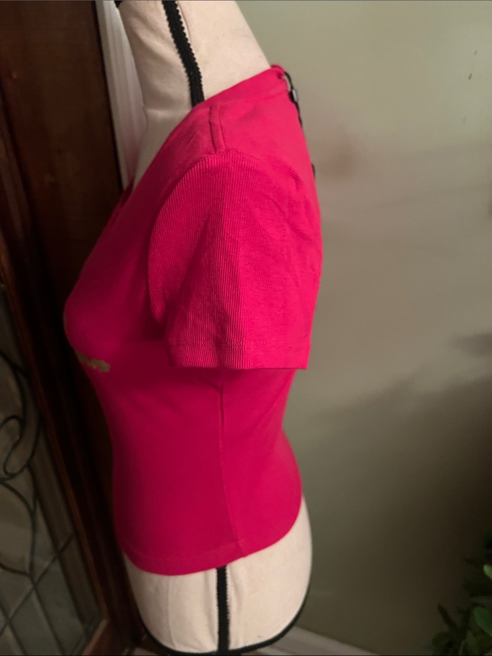 True Religion Red Short-Sleeve Logo Notch-Neck Tee - Picture 7 of 13